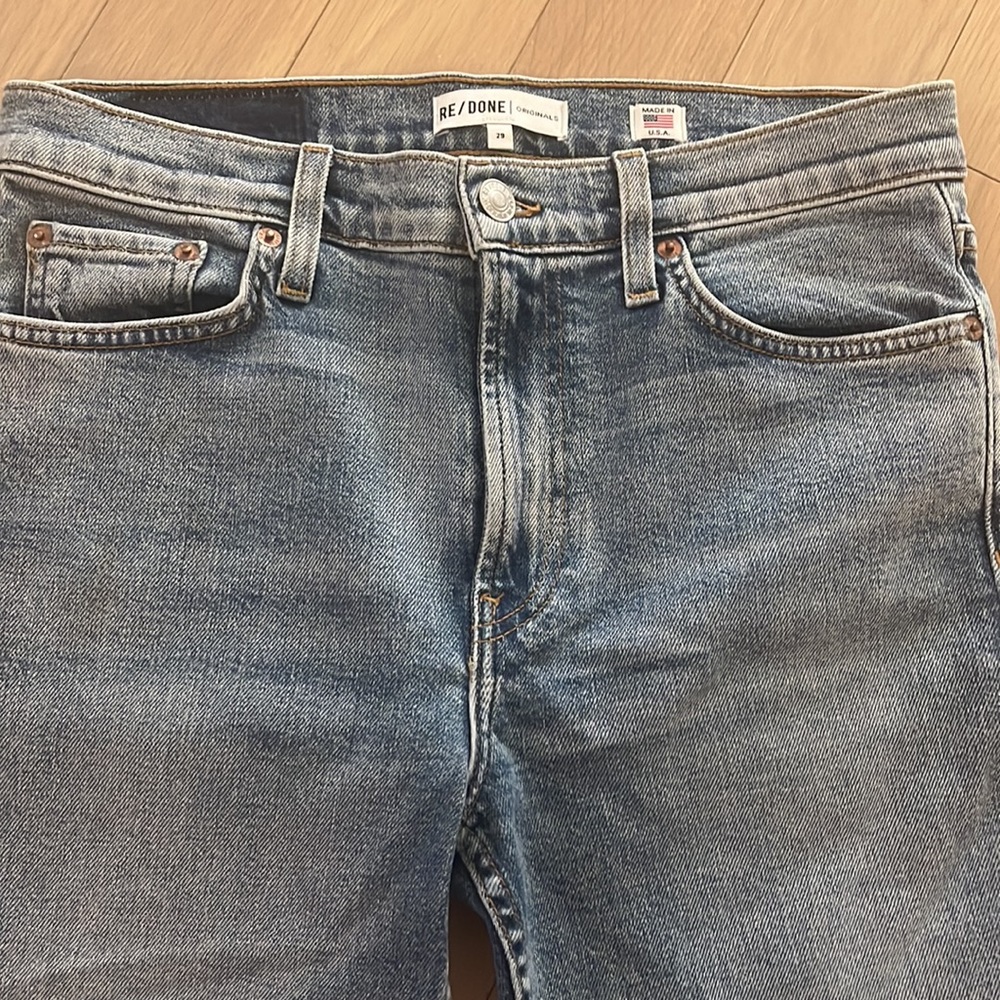 Re/Done Mid Rise Stretch Flare Jeans